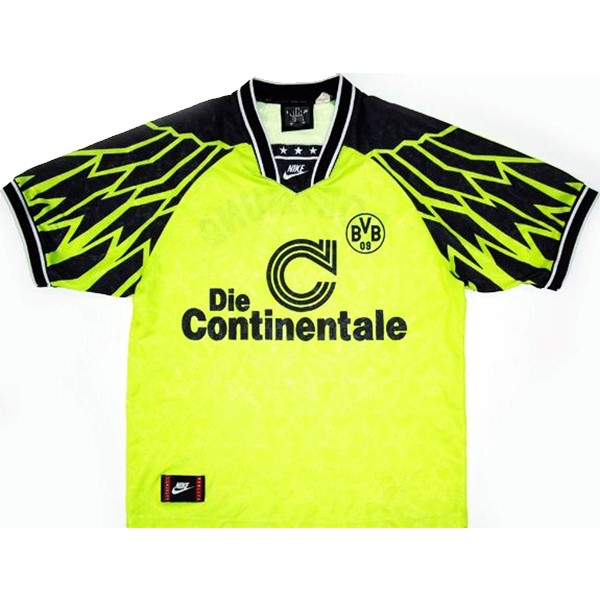 Tailandia Camiseta Borussia Dortmund Primera Equipación Retro 1994 1995 Amarillo